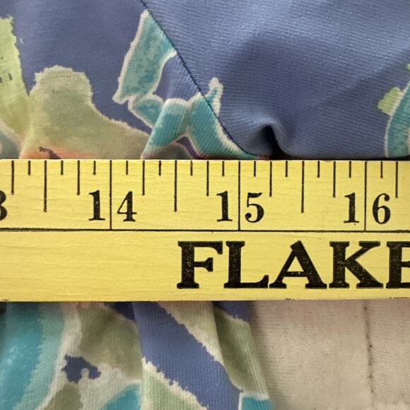 ANA CLARE Dress Womens XS Blue Green Mini Sheath Jersey Stretch Preppy Party - Picture 6 of 9